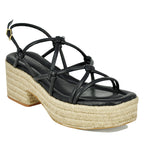 Camille Leather Platform Espadrille Sandal