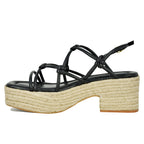 Camille Leather Platform Espadrille Sandal