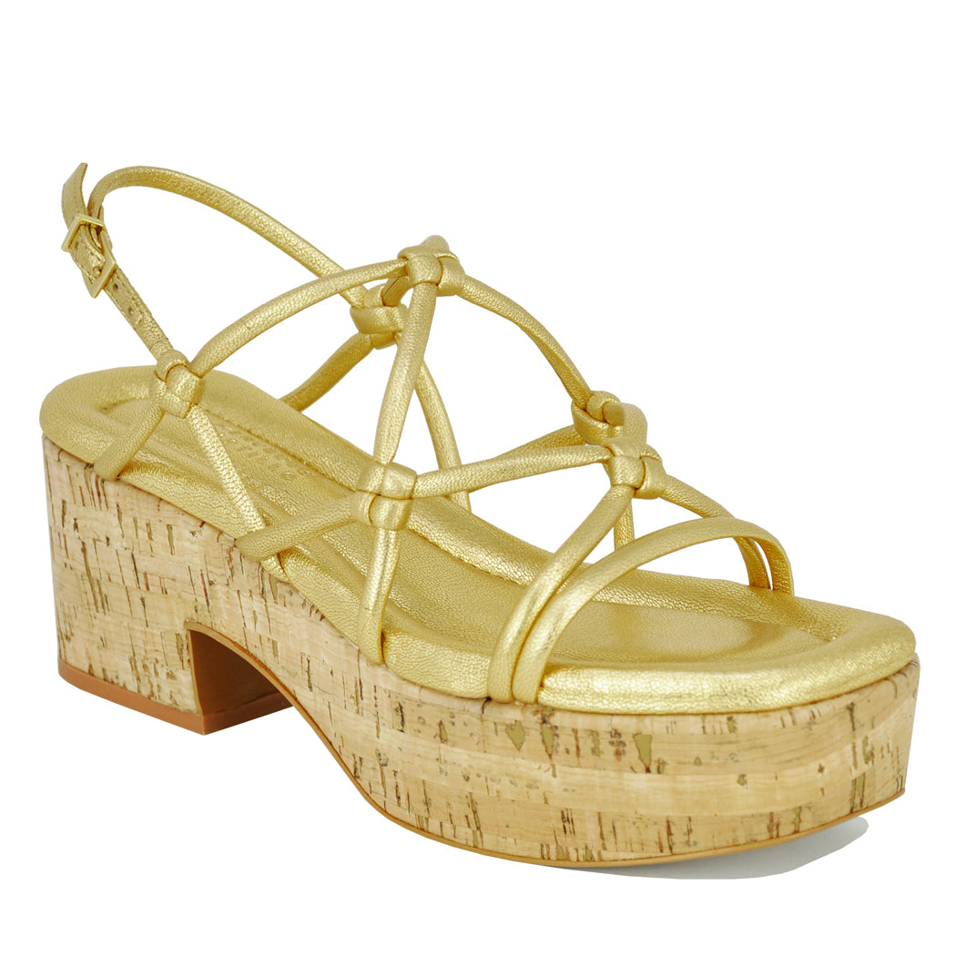 Camille Leather Platform Espadrille Sandal