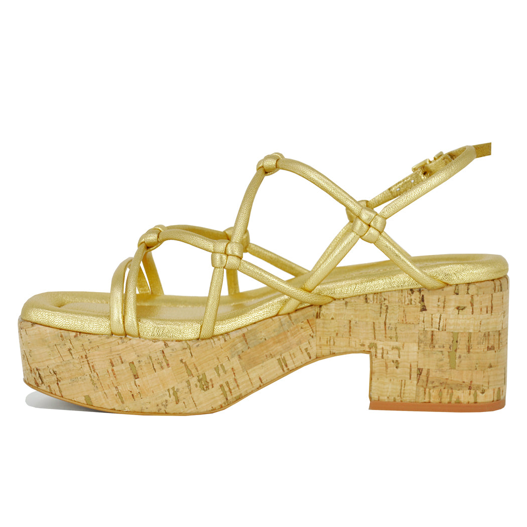 Camille Leather Platform Espadrille Sandal