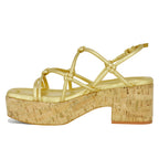Camille Leather Platform Espadrille Sandal