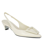 Dorien Leather Ornamental Heel Sling