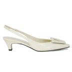 Dorien Leather Ornamental Heel Sling