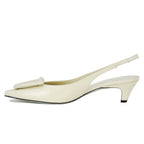 Dorien Leather Ornamental Heel Sling