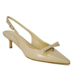 Senya Leather Heel Bow Slingback