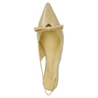 Senya Leather Heel Bow Slingback
