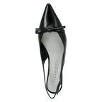 Senya Leather Heel Bow Slingback