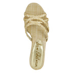 Camille-2 Raffia Bleached Heel Slide
