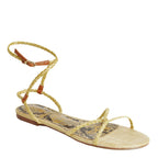 Ellina Braided Raffia Flat Sandal