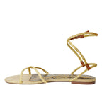 Ellina Braided Raffia Flat Sandal
