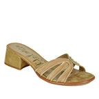 Farrin Suede Raffia Heel Slide