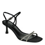 Presley-Glam Satin Stone Heel Sandal