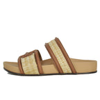 Rowan Raffia Leather Footbed Slide