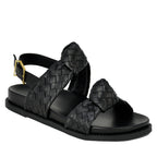 Kareena Sporty Leather Footbed Sandal