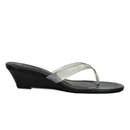 Roslyn Leather Vinyl Wedge Thong