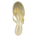 Roslyn Leather Vinyl Wedge Thong