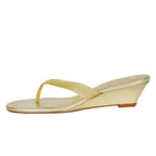 Roslyn Leather Vinyl Wedge Thong