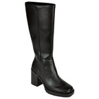 Posh Leather Heel Platform Boot