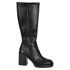 Posh Leather Heel Platform Boot
