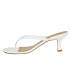 Freja Leather Thong Heel