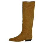 Wally-Flat-Boot Suede Flat Tall Boot