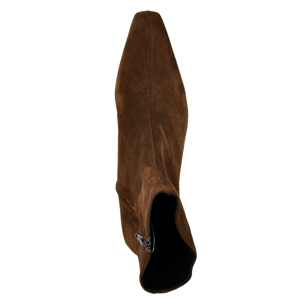 Wally-AnkleBoot Suede Ankle Heel Bootie