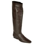 Wally-Flat-Boot Leather Flat Tall Boot