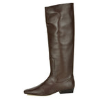 Wally-Flat-Boot Leather Flat Tall Boot