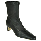 Wally-Sock Stretch Leather Ankle Boot