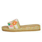 Boardwalk Floral Platform Wedge Slide