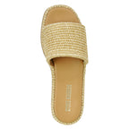 Boardwalk Raffia Platform Wedge Slide