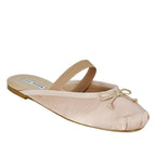 Cutesy Satin Flat Closed Mule