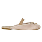 Cutesy Satin Flat Closed Mule