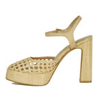 Lexie-Raff Raffia Platform Heel