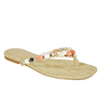 Marble Multicolor Jeweled Flat Thong