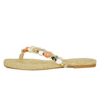 Marble Multicolor Jeweled Flat Thong