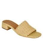 Montgomery Raffia Block Heel Slide