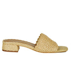 Montgomery Raffia Block Heel Slide