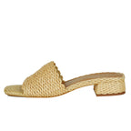 Montgomery Raffia Block Heel Slide