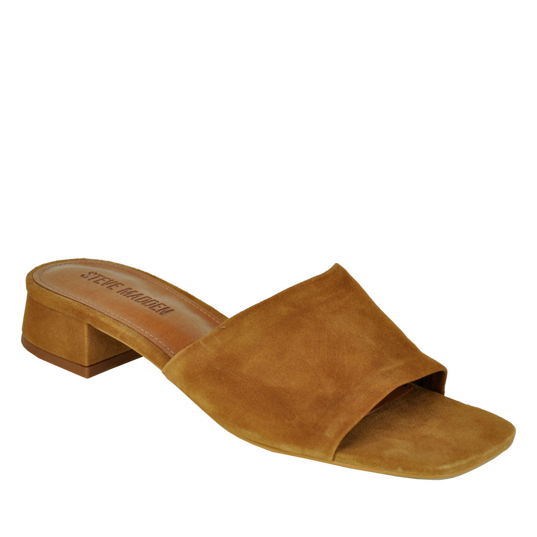 Montgomery Suede Block Heel Slide – Footnotes