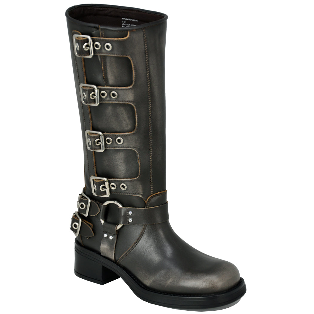 Rocky Leather Tall Buckles Boot – Footnotes