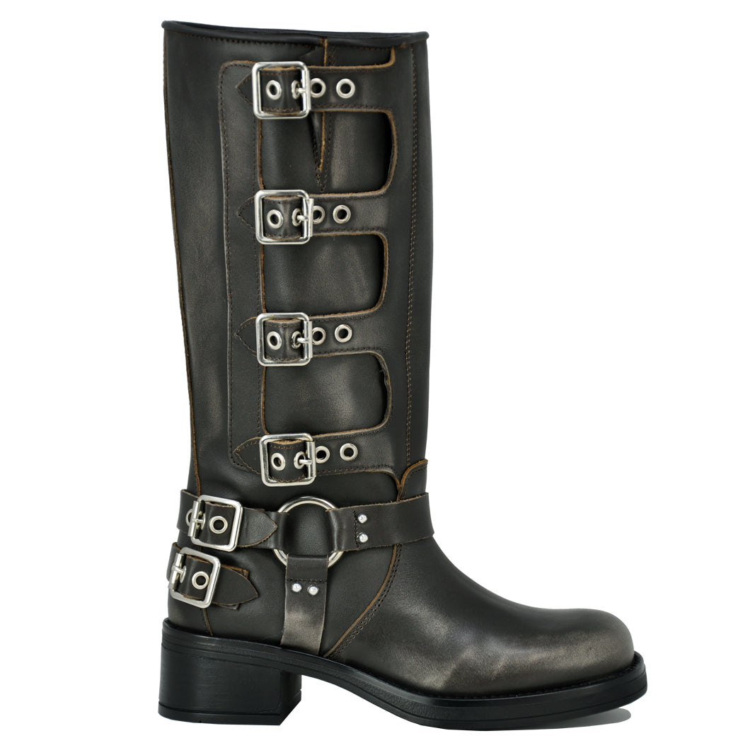 Rocky Leather Tall Buckles Boot – Footnotes