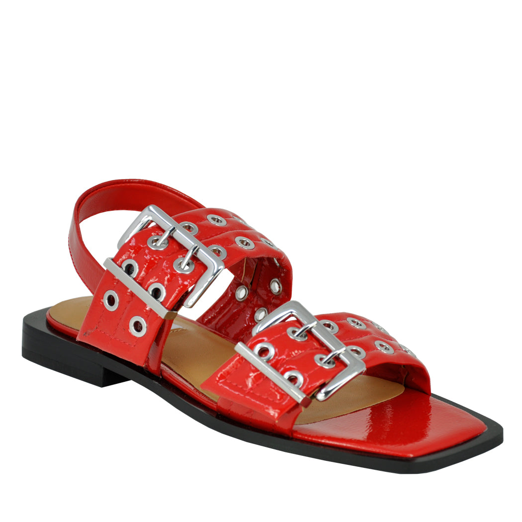 Sandria Flat Double Buckle Sandal – Footnotes