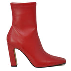 Vinka Leather Heel Bootie