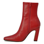 Vinka Leather Heel Bootie