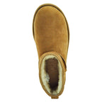 Classic Ultra Mini Suede Shearling Ankle Bootie