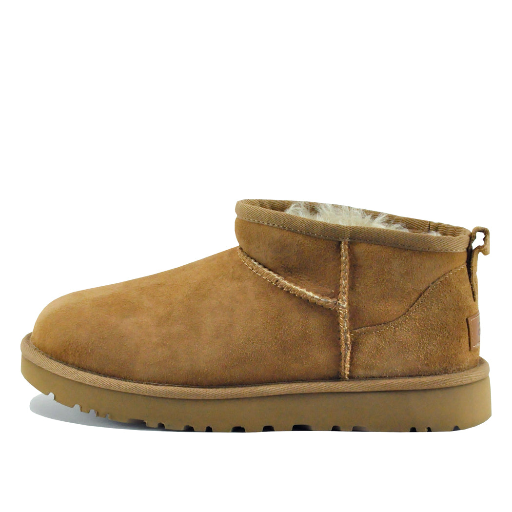 Classic Ultra Mini Suede Shearling Ankle Bootie