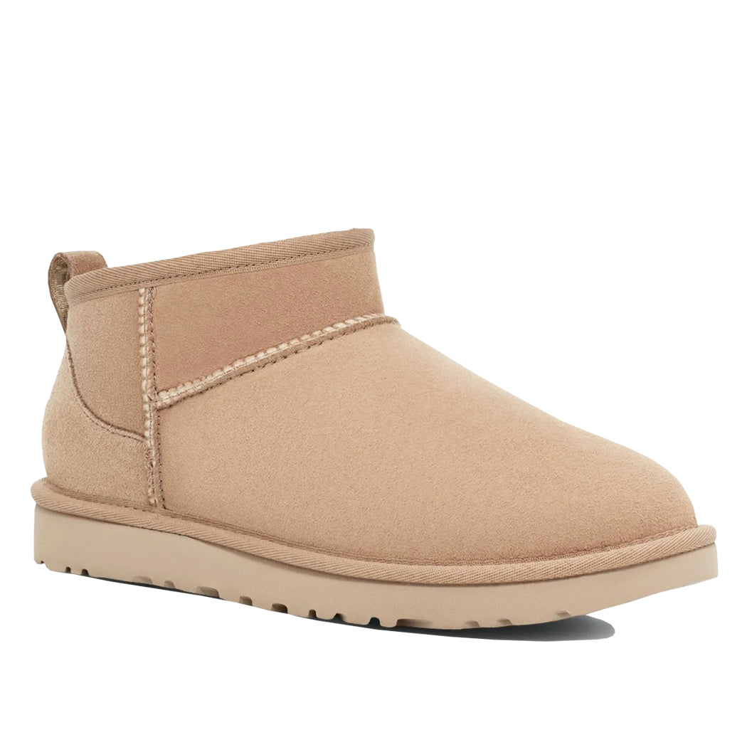 Classic Ultra Mini Suede Shearling Ankle Bootie