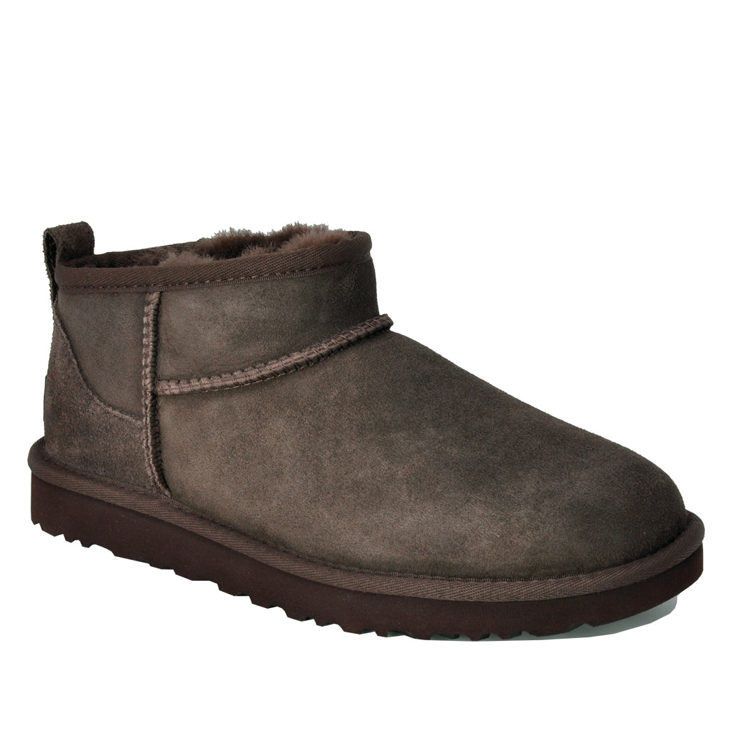 Classic Ultra Mini Suede Shearling Ankle Bootie