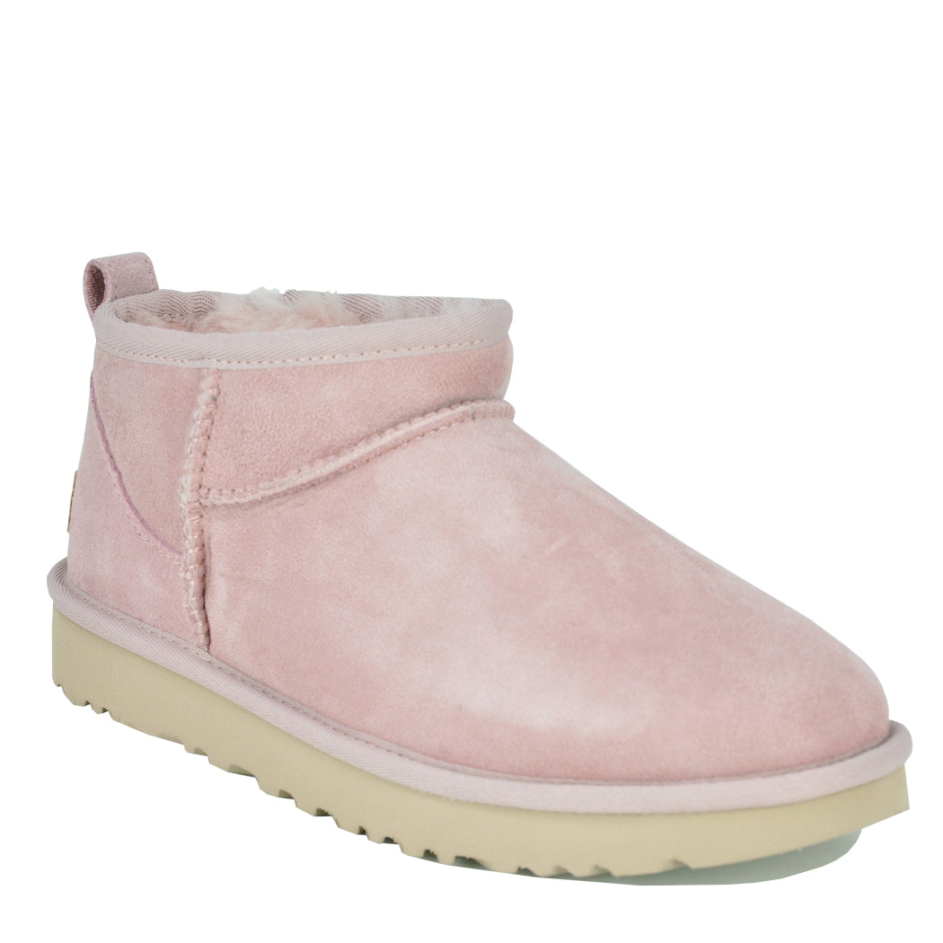 Classic Ultra Mini Suede Shearling Ankle Bootie